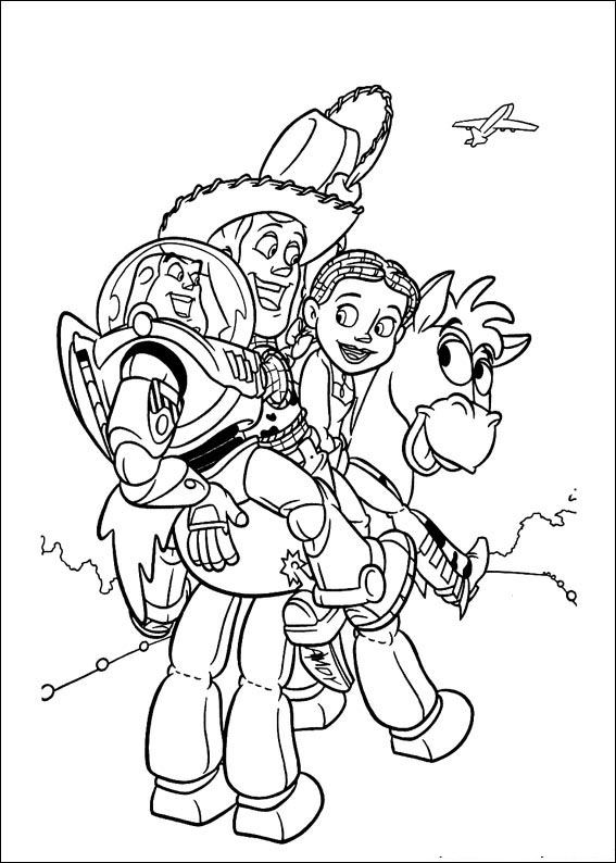 Plansa de colorat cu Toy Story 119 23